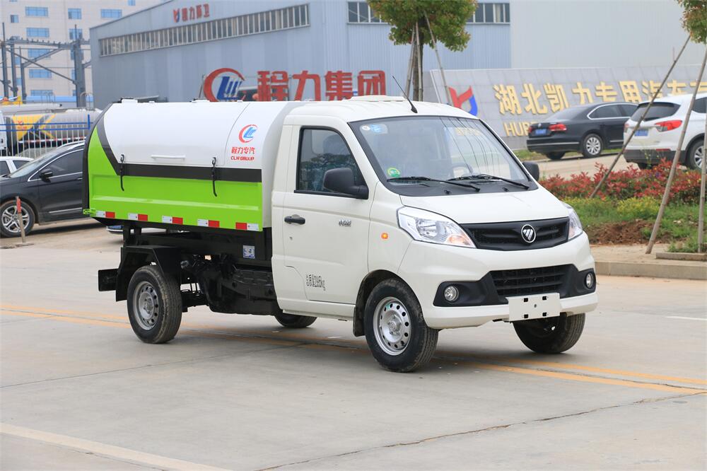 密封式垃圾車-福田小型藍牌密封式自卸垃圾車廠家